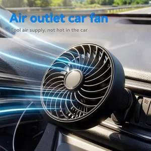 Portable New Car Fan with Three Speed USB Interface and Mini 5V for Air Outlet