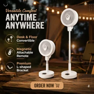 Portable Office Fan with Fans Manufacturer Battery Remote Control Circulation Telescopic Electric Air Electric Mini Fan Desktop