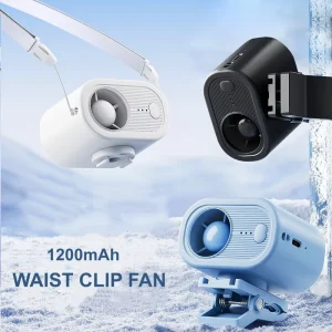 Portable Outdoor Body Waist Clip Cooling Fan Custom Logo Personal USB Rechargeable Mini Clip on Fan