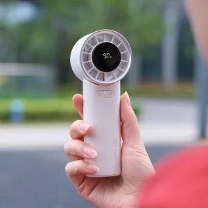 Portable Outdoor Mini Fan Rechargeable Battery Handheld Electric Digital Display Hand Fan