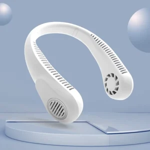 Portable Outdoor Plastic Wearable Brushless Motor USB Rechargeable Negative Cooling Travel Personal Neck Fan