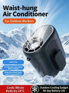 Portable Personal Waist Fan Neck Fan 18500RPM Brushless Motor Clip On Personal Body Cooling for Camping Worksites Outdoor