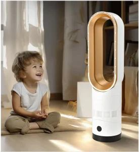 Portable Quiet Cooling Bladeless Fan Digital Control Tower Stand Fan for Home Bedroom or Office