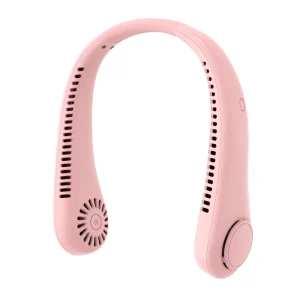 Portable Rechargeable 1200Mah Mini USB Battery Neck Fan Wearable 3 Speed Levels Bladeless Outdoor Customizable Logo