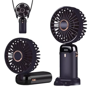Portable Rechargeable 5 Speed Handheld Fan for Summer Outdoor Activities High Speed Foldable Fan for Car and Household Use