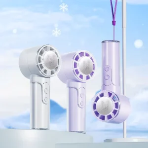 Portable Rechargeable Battery Operated USB Wearable Ice Cold Compress Electric Handheld Fan Plastic Outdoor Use