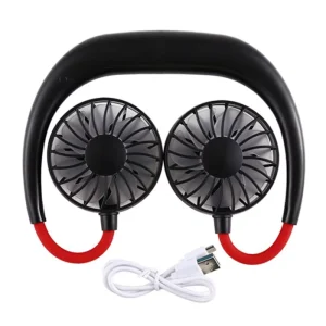 Portable Rechargeable Cordless Halter Neck Cooling Fan Led Portable & Wearable Fans