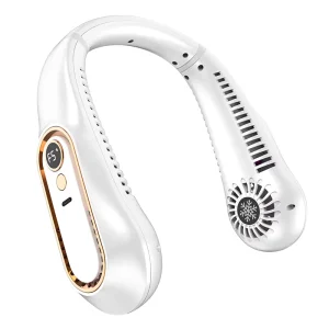 Portable Rechargeable Foldable Bladeless Three-Speed Hands-Free Wearable Neck Fan Air Cooling Car RV Outdoor Household