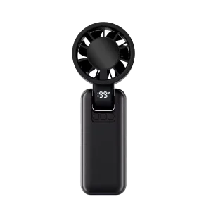 Portable Rechargeable Handheld Fan Foldable Design 5 Speed Control 5V USB Charging 6000mAh Battery 8 Hours Runtime Quiet