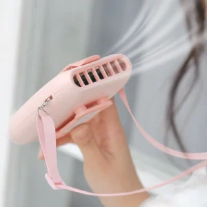 Portable Rechargeable Hanging Waist Neck Fan With Power Bank China Shenzhen Electric Battery Operated Mini Fans