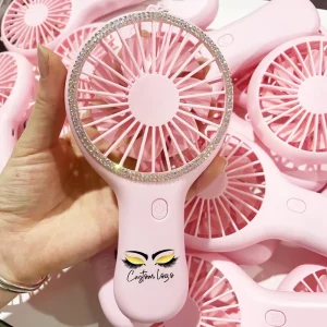 Portable Rechargeable Mini Handheld Fan Print Your Logo Table Mini Lash Fan Hand Held for Eyelash Extension Fan