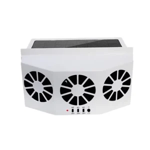Portable Rechargeable Solar Power Electric Car Vehicle Air Cooling Ventilation Fan Auto Car Fan