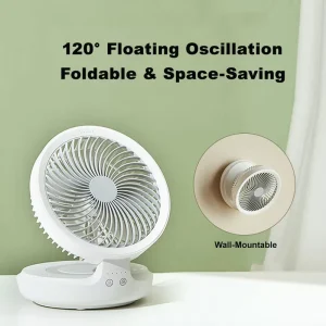 Portable Rechargeable Table Top Fan USB Charging 120 Degree Oscillating Energy Saving Fan for Home Office Use