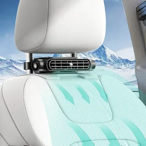 Portable Rechargeable USB Cooling Car Headrest Seat Bladeless Fan Universal Car Headrest Fan Back Seat Car Fan