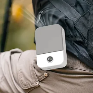 Portable Rechargeable Waist Clip Fan Bladeless Wearable Belt Fan with Hanging Neck Design for Car Outdoor Camping Travel