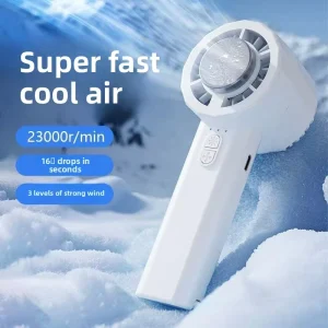 Portable Semiconductor Cooling Fan Handheld Mini Fan Compact Quiet Lithium Battery 3 Speed 3 6 Hours Runtime
