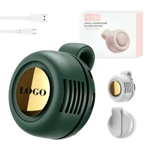 Portable Silent Mini Bladeless Fan Clip on 3 Speeds Hands Free Shirt and Waist Clips Whirlwind Fans USB Rechargeable