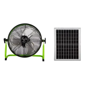Portable Solar Powered 12″ 14″ 16″ Rechargeable 15000mAh Battery DC Motor 15W Digital Control Outdoor Floor Fan Metal Blade Home