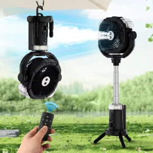 Portable Spray Spray Fan 5v Cooling Fan with Pole for Outdoor Activity Building Warehouse Factory Construction Site Outdoor