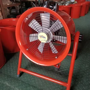 Portable Stable Axial Ventilation Fan 12” Ball Bearing OEM ODM Electric 550W 220V Garment Shops Duct Blower