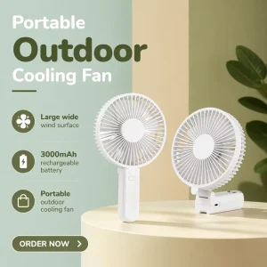 Portable Table Desktop Rechargeable Fan Foldable Hand Held Fan DC Battery Operated Electric Fans Portable Gift Fan
