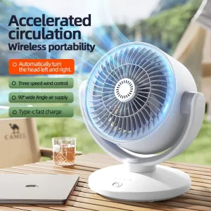 Portable Table Stand Air Circulation Decorative Mini USB Fan for Dormitory Kitchen Desktop