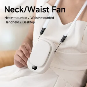 Portable Turbo Bladeless Clip Waist Fan with Wearable Feature USB Rechargeable