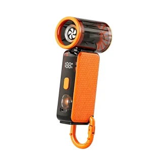 Portable Turbo Jet Fan 13500RPM Mini High Speed Blower Rechargeable 1800mAh Hanging Fan for Camping Hiking Travel Daily