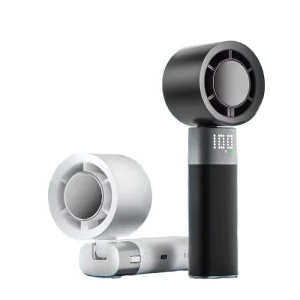 Portable USB Battery Handheld Air Cooling Fan Foldable Car Outdoor Household Travel Students Desktop Use Flashlight Box