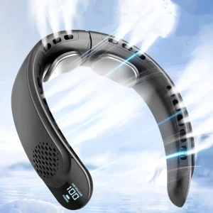 Portable USB Charging Personal Hanging Neck Bladed Fan Neck Cooling Sports Hanging Silent Strong Wind Fan