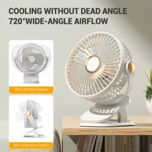Portable USB Clip Fan Convenient and Ultra quiet Electric Fan Rechargeable Student Cute Small Cooling Ventilador