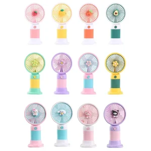 Portable USB Cooling Fan Multi Functional Outdoor Rechargeable Handheld Cute Design Wearable Plastic High Speed English