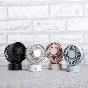 Portable USB Powered Double Blade Mini Desk Fans Quiet Low Noise for Office Home Car RV Use