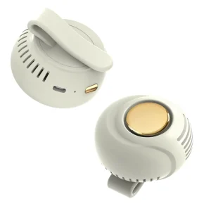 Portable USB Rechargeable 3 Speed Bladeless Clip On Adjustable Rotatable Wearable Fan for Household Outdoor Use