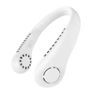 Portable USB Rechargeable Bladeless Hanging Fans Mini Neckband Air Conditioner Cool Wearable with Three Wind Speeds for Car Use