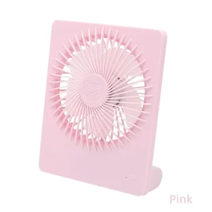 Portable USB Rechargeable Mini Desk Fan 3 Speeds Quiet Cooling RGB Colorful Light for Home Office