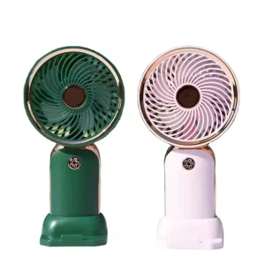 Portable USB Rechargeable Mini Handheld Fan High Quality Electroplated Plastic Single Wind for Car Cooling English Outdoor Use