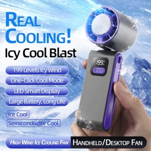 Portable USB Rechargeable Sports Electric Foldable Digital Handheld Bladeless Mini Cooling Fan