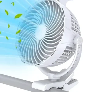 Portable USB Rechargeable Waist Fan 4 Speed Hands Free Neck Hanging 4000mAh Type C Outdoor Sports Construction