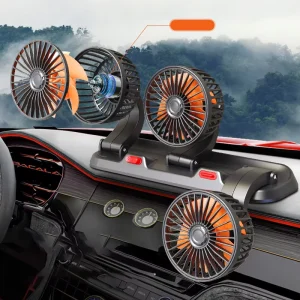 Portable Universal Adjustable Plastic Car Air Circulation Fan 360 Rotatable USB 5W for Summer Cooling Cars Trucks Buses Boats
