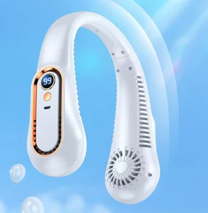 Portable Usb Rechargeable Bladeless Wearable Hanging Neck Cooling Fan Hands Free Around The Neck Cooler Fan for Outdoor Sports