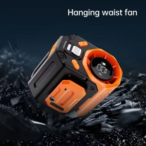 Portable Waist Clip Fan Lights Rechargeable Battery With Power Bank Wearable Personal Body 100 Speed HandFree Belt for Outdoor