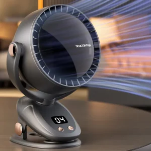 Portable Wall Mounted Fan 3600mah Type C Rechargeable Air Cooling Portable Desktop Clip Fan
