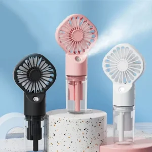 Portable Water Mist Fan USB Rechargeable Handheld Mini Fan Quiet Cooling Fan for Home Commutes Travel Office