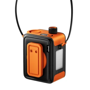 Portable Wearable 40000 RPM LED Light Waist Hanging Mini Fan for Outdoor Workers