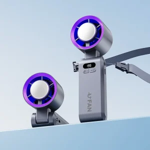 Portable Wearable Adjustable Mini Fans 1 199 Speed Rechargeable Personal Cooling Handheld Travel Fan with Cold Compress Function
