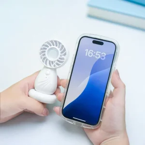 Portable Wearable Bladeless Neck Fan with Light Rechargeable Battery 3 Speed Foldable for Outdoor Household & RV Use
