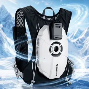 Portable Wearable Cooling AC Vest with 9 Speed Fan & Built in Battery for Outdoor Work & Sports Use