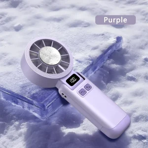 Portable Wearable Cooling Fan Battery Ice 100 High Speed Adjustable LED Foldable Handheld Desk Neck Hanging Lightweight Outdoor