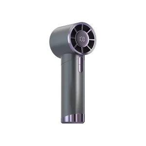 Portable Wearable Handheld Fan 1-100 Speeds Adjustable Turbo Mini Fan LED Display Rechargeable Battery Ice Cooling